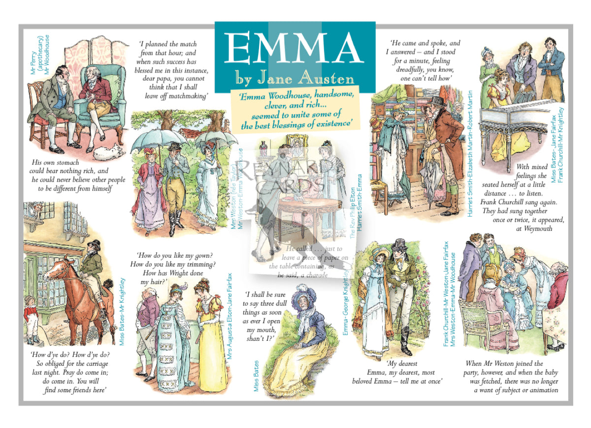 Jane Austen Emma Postcard Reynard Cards