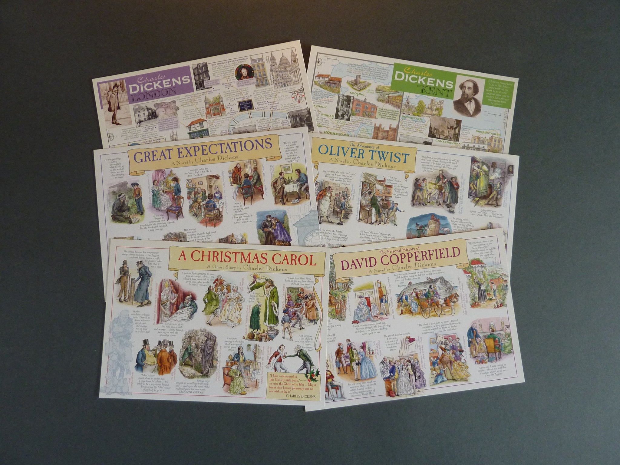 Charles Dickens Postcard Collection (6 cards)
