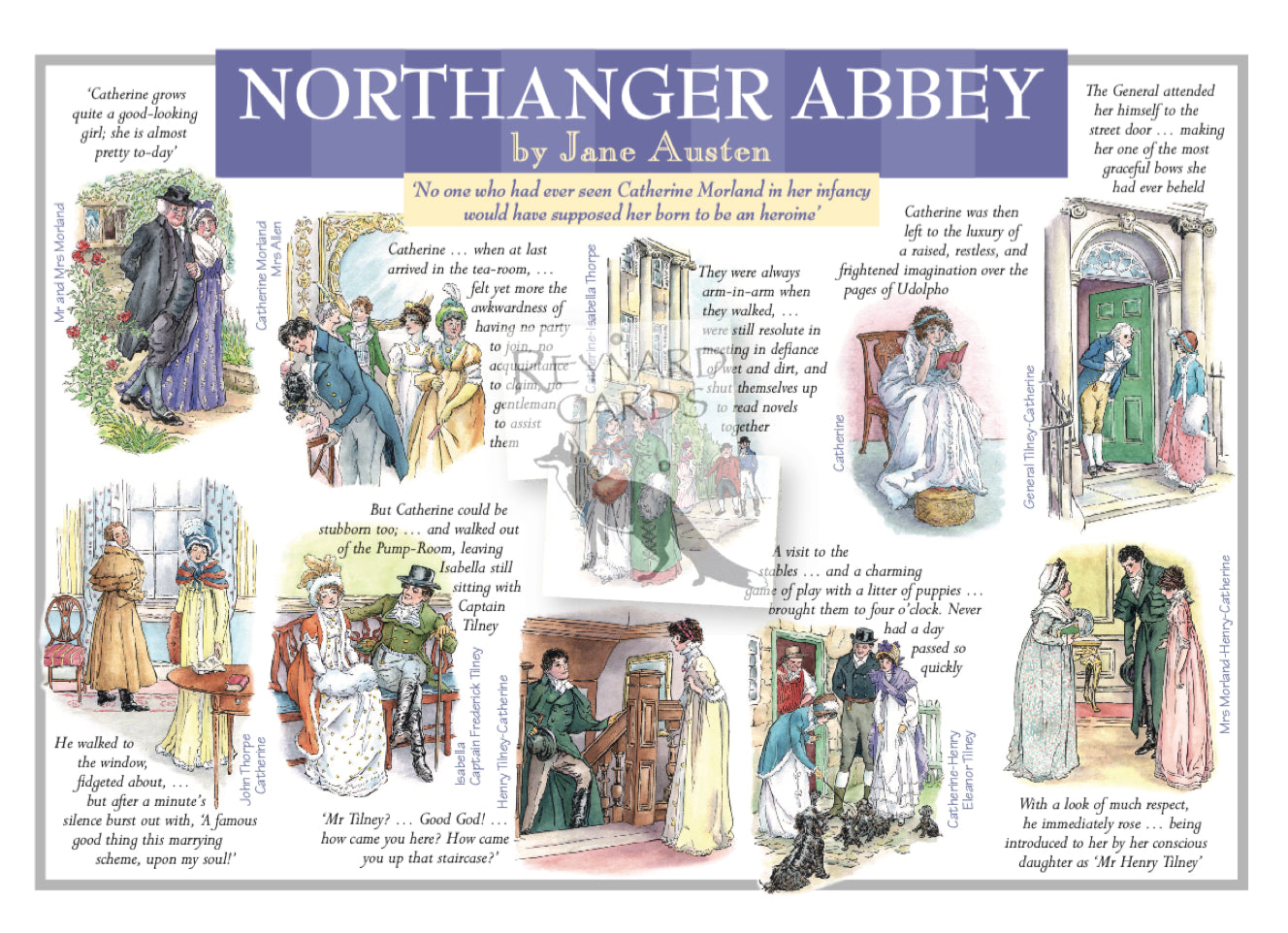 Jane Austen Northanger Abbey Postcard