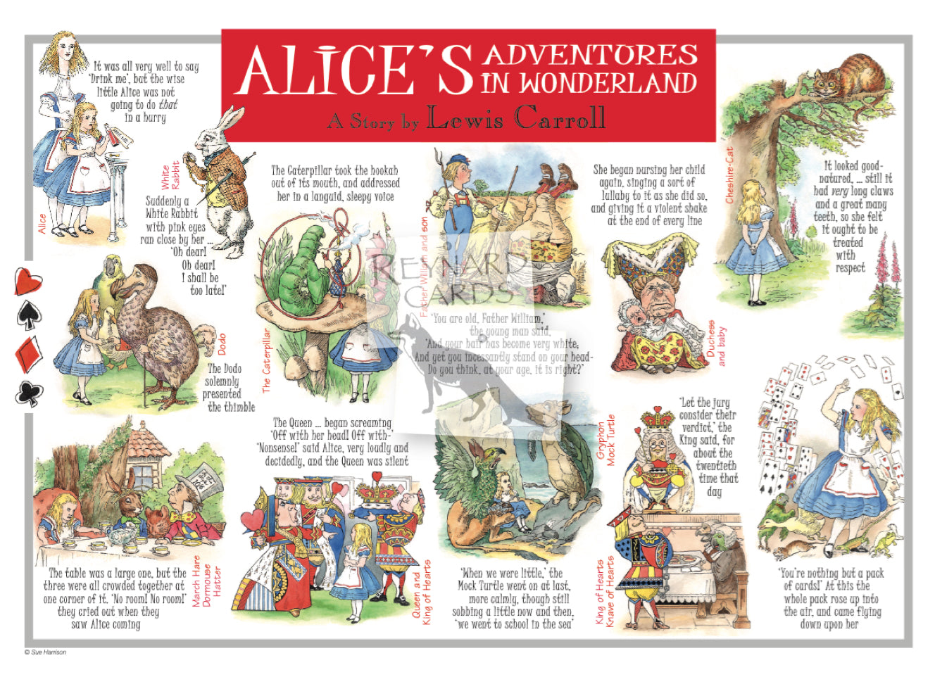 Lewis Carroll Alice in Wonderland Postcard