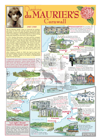 Daphne Du Maurier In Cornwall Postcard