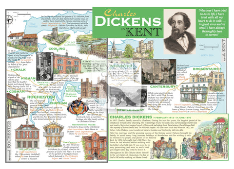 Charles Dickens In Kent Postcard